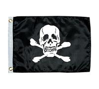 TaylorMade Boat Flag, 12" x 18" Taylor Made Products Drapeau Jolly Roger pour Bateaux, piscines et quais 30,5 x 45,7 cm Homme, Noir