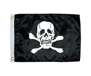 TaylorMade Boat Flag, 12" x 18" Taylor Made Products Drapeau Jolly Roger pour Bateaux, piscines et quais 30,5 x 45,7 cm Homme, Noir