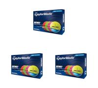 TaylorMade New Distance+ 2025 Boules de Golf colorées (Lot de 3)