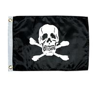 TaylorMade Boat Flag, 12" x 18" Taylor Made Products Drapeau Jolly Roger pour Bateaux, piscines et quais 30,5 x 45,7 cm Homme, Noir