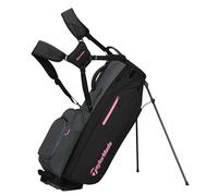 Taylormade Sac de Golf FlexTech Crossover avec Support, Gris/Noir/Rose Fluo