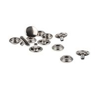 TaylorMade Snap Fastner-Female-Cloth 6 Pack Taylor Made Products Boutons Pression Femme en Tissu, Argenté