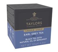 Taylors of Harrogate Earl Grey - Boîte à thé en vrac - Thé Noir Parfumé, Délicat et Léger avec de la Bergamote - 125g