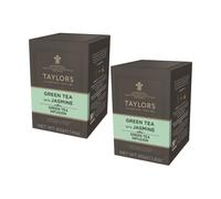 Taylors® | Thé vert et jasmin | Sachets individuels de thé vert frais et floral - 2 x 20 filtres à thé (80 Gr) | Arôme Thé Vert Jasmin