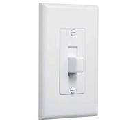TayMac - MW2570W - Lot de 5 plaques murales cache-prises avec interrupteur à bascule style décorateur - Blanc
