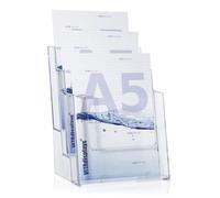 Taymar Lot de 2 présentoirs à brochures 3 compartiments pour brochures A5