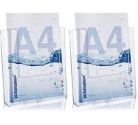 Taymar Porte-brochures mural A4 transparent (Lot de 2)