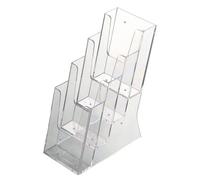 Taymar présentoir de Table, 4 Compartiments, 10cm x 21cm, Transparent