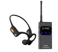 Tayogo Casque de Natation - Emetteur sans Fil, Idéal pour Spotify et Audible | Appareil de Communication pour entraîneur de Natation | Casque de Conduction osseuse pour la Natation (Black)