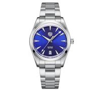 TAYSHILEY Montre automatique NH35A mécanique en acier inoxydable étanche à 100 m pour homme, cadran saphir, date automatique, Rt-7912 S Bleu foncé, Classique
