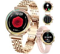 TAYSHILEY Montre intelligente de fitness pour femme, écran HD de 1,2 pouces, appels Bluetooth, montre intelligente de sport étanche, moniteur de fréquence cardiaque, podomètre, compatible avec Android