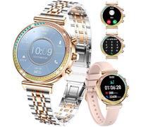 TAYSHILEY Montre intelligente de fitness pour femme, écran HD de 1,2 pouces, appels Bluetooth, montre intelligente de sport étanche, moniteur de fréquence cardiaque, podomètre, compatible avec Android