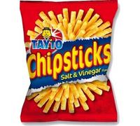 TAYTO Chipsticks - Salt and Vinegar flavour snacks from Ireland (22 x 28g packs) by Tayto