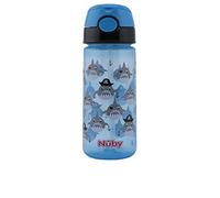 Taza Con Botón Y Pajita Blanda 3 Años+ #Azul 540 Ml 1 U