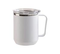Taza De Café Para Viajes Con Asa - Vaso Térmico, Vasos Aislantes De Acero Inoxidable Con Tapa | Contenedor Impermeable Para Inducción 460ml Camping Oficina Colegio Deporte Viaje Bebidas Calientes