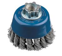 Taza Trenzada HS Diam. 65 Acero Gris 0,50 Rosca M14