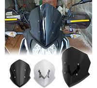 TAZGANTAX Déflecteur de Vent à Double Bulle pour Pare-Brise Avant de Moto Compatible avec Z125 Z 125 Z-125 Accessoires Partie 2019 2020 2021 2022 2023 Bouclier d'écran de Flux d'air(Fumée)