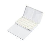 TAZIZI Boîte à palette portable pour peinture de loisir, petite taille | Étui de recharge aquarelle avec puits de mélange, coque de rangement en polypropylène, croquis de studio