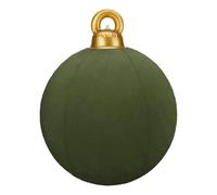 TAZIZI Boule de Noël gonflable géante en velours de 61 cm, boules gonflables en PVC floqué, décoration d'intérieur et d'extérieur, pour Noël, porche, jardin, cour