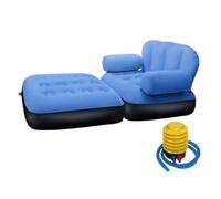 TAZIZI Chaise longue gonflable en PVC avec design ottoman facile à ranger