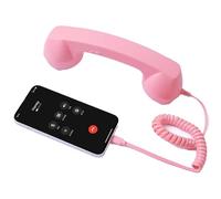 TAZIZI Combiné de téléphone rétro, combiné de téléphone portable vintage, combiné filaire de téléphone de type C, récepteur de téléphones avec microphone et haut-parleurs, récepteur de poignée fixe