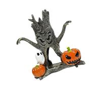 TAZIZI Décoration d'aquarium d'Halloween, figurines d'arbre de citrouille en résine pour décoration d'aquarium, statue d'Halloween pour décoration d'intérieur et d'extérieur