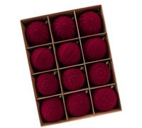 TAZIZI Ensemble de décorations de Noël, D | Lot de 12 boules de branches douces au toucher, décoration de vacances pour arbres, centres de table