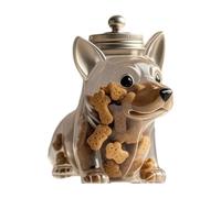 TAZIZI Joli pot à bonbons pour chiot, récipient à friandises en verre avec couvercle, bocal à biscuits pour chien, adorables bocaux à bonbons, bocaux à friandises pour animaux de compagnie pour