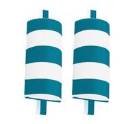 TAZIZI Paire de coussins de chaise cylindriques pour extérieur, rayures | Chaise longue de plage, inclinable, appuie-tête à rayures avec attaches