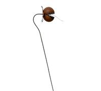 TAZIZI Piquet de jardin en forme de fleur carnivore en fer rouillé pour extérieur, L