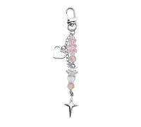 TAZIZI Porte n acrylique transparent avec perles en forme de cœur | Bracelet avec perles en forme de cœur creux avec ourson transparent Y2k pour femme et fille