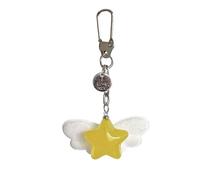 TAZIZI Porte-clés moulé Happy Star Cnidaire encouragé | Fanciful Gelatin Star Addition, ceinture de téléphone en colophane douce, article décoratif, breloque imperméable en