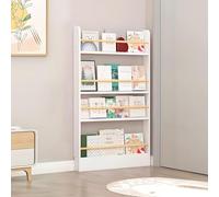 Tazyee Bibliothèque, Étagère Haute et Étroite, Bibliothèque Murale 3-6 Niveaux Derrière la Porte pour Chambre, Salon, Bureau, Organisateur Gain de Place pour Jouets et Livres d’Enfants