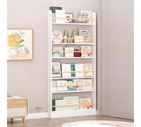 Tazyee Bibliothèque, Étagère Haute et Étroite, Bibliothèque Murale 3-6 Niveaux Derrière la Porte pour Chambre, Salon, Bureau, Organisateur Gain de Place pour Jouets et Livres d’Enfants