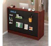 Tazyee Bureau de réception, bureau de réception moderne avec panneau perforé - Comptoir avant avec panneau d'affichage et organisateur de rangement, bureau de caisse pour salon, bureau, magasin de