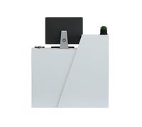 Tazyee Réception, grand bureau de réception, bureau de réception avec comptoir, comptoir de caisse pour caisse, hall, salon de beauté, bureau à domicile, vente au détail, clinique, bureau droit, blanc