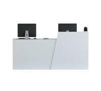 Tazyee Réception, grand bureau de réception, bureau de réception avec comptoir, comptoir de caisse pour caisse, hall, salon de beauté, bureau à domicile, vente au détail, clinique, bureau droit, blanc