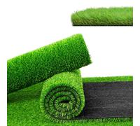 Tazyee Tapis de gazon artificiel pour intérieur et extérieur, hauteur des poils de 3 cm, gazon synthétique réaliste pour animaux de compagnie, terrasse, jardin, décoration d'intérieur