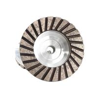 TAZYYZUU 1 meule diamantée de 4 Pouces, Base en Aluminium, Outil abrasif Turbo for béton, Granit, Sol, meulage Grossier, Filetage M14
