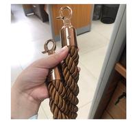 TAZYYZUU Corde de Poteau tressée en Bronze for contrôle des foules for séparateur File d'attente, Cordes barrière avec Crochets dorés, Ligne d'obstacles(1m/3.3ft/39in)