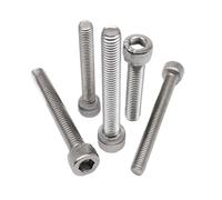 TAZYYZUU M3 M4 M5 M6 M8 304 A2-70 Acier Inoxydable DIN912 Hexagone Douille Hexagonale Capuchon Allen Tête Boulon Vis Allongé Long 10-100mm(10pcs M5,85mm)