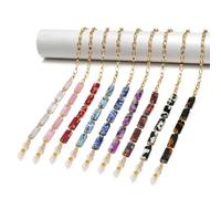 TAZYYZUU Porte-Lunettes Chaîne de Lunettes Anti-Chute, décoration for Soleil suspendues au Cou(Deep Blue)