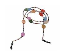 TAZYYZUU Porte-Lunettes Chaîne de Lunettes Soleil en Corde Perles teintées Ethniques bohèmes, Accessoires rétro à Suspendre au Cou