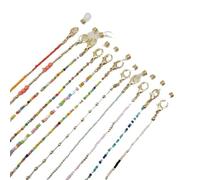 TAZYYZUU Porte-Lunettes Collier, chaîne de Lunettes, d'écouteurs en Perles(S-002 Pink)