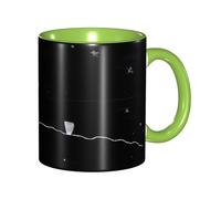 Tazze in ceramica bicolore, 11 once, elegante tazza da caffè in ceramica con astronauta in 3D e interno colorato, tazza da tè, tazze da caffè per casa, ufficio e cucina