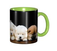 Tazze in ceramica bicolore, 11 once, elegante tazza da caffè in ceramica con interno colorato e motivo 3D a forma di cane pigro, tazze da caffè per casa, ufficio e cucina