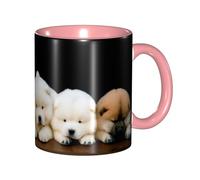 Tazze in ceramica bicolore, 11 once, elegante tazza da caffè in ceramica con interno colorato e motivo 3D a forma di cane pigro, tazze da caffè per casa, ufficio e cucina