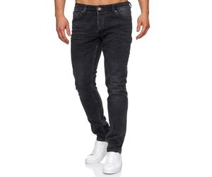 Tazzio 16533 Jean stretch pour homme Coupe ajustée, Noir , 40W / 36L