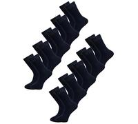 Tazzio A908 Lot de 10 paires de chaussettes de sport pour homme, bleu marine, 35-38