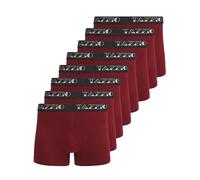 Tazzio BS1000 Lot de 8 boxers basiques pour homme en coton - Short rétro confortable avec ceinture confortable - Sous-vêtements respirants pour homme, Bordeaux (lot de 8), XL